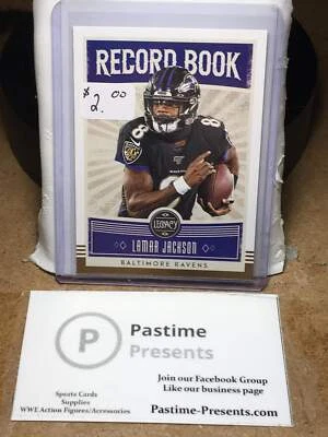 2020 Legacy #RB-LJ Lamar Jackson Record Book Baltimore Ravens - Image 1 of 2