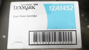 Sealed Box - Lexmark OptraColor 1200 12A1452 Cyan Toner Cartridge - Picture 1 of 4