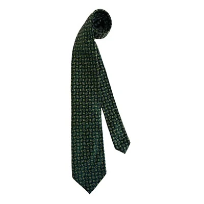ISAIA NAPOLI Green Paisley Tie 100% Silk Made In Italy 60”/3".3/4 EX COND - Image 1 of 4