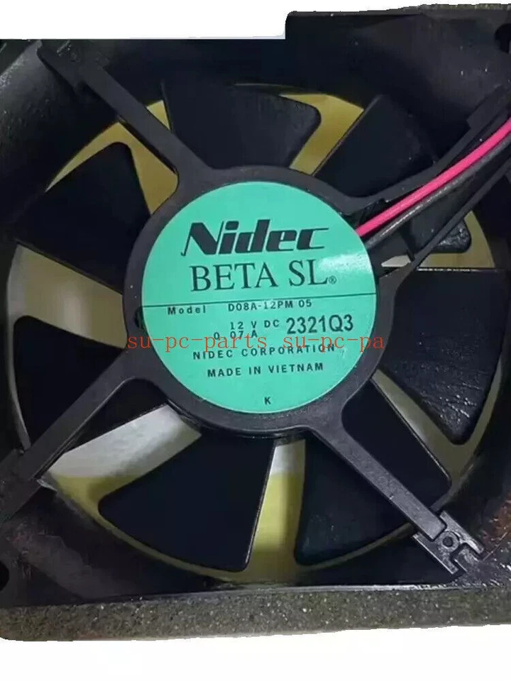Nidec Model D08A-12PM 05 09A 12V 0.07A 8025 80mm Cooling Fan - Image 1 of 1