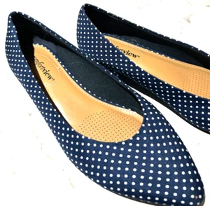 Zapatos Mocasines Comfortview Mujer 8.5 W Azul/Blanco Cómodos Sin Cordones 3/4" Tacón - Imagen 1 de 7