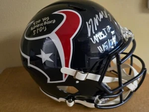 Texans CJ STROUD signed Autogramm Auto Speed Helm "Rookie Record 5 TD's" LE /7 - Bild 1 von 6