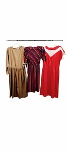 1980s Vtg 3 Pc Dress Lot Stranger Things Style Vintage Dresses - Picture 1 of 8