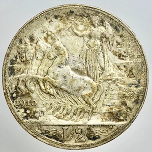 VITTORIO EMANUELE III 1901-1943 -AG/ 2 LIRE 1910 RARA ! - Imagen 1 de 2