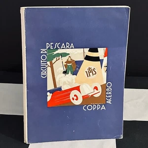 1934 COPPA ACERBO CIRCUITO DI PESCARA VIP PROGRAMME YEARBOOK FAGIOLI NUVOLARI - Picture 1 of 9