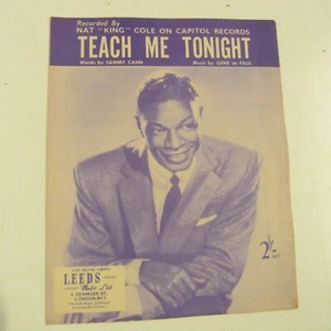 Cancionero Teach Me Tonight Nat King Cole 1954 - Imagen 1 de 1