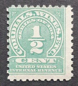 USA 1916 Sc#RE2 Revenue Wines Cordials Revenue Stamp 1/2c - Imagen 1 de 1
