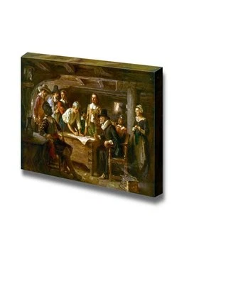 WALL26 16"x24" Jean Leon Gerome Ferris Wall Art Canvas Print - The Mayflower Compact
