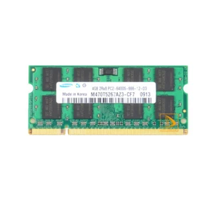 Samsung 4GB 2RX8 PC2-6400 DDR2-800MHz DDR2 200pin SODIMM Laptop Memory - Picture 1 of 6