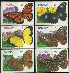 Vanuatu #721-726 Butterflies Insects Nature Postage Stamps Topical 1998 Mint LH - Picture 1 of 1