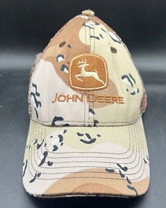 John Deere Licensed Camo w/Mesh Cap / Hat / Adjustable Brown - Picture 1 of 3