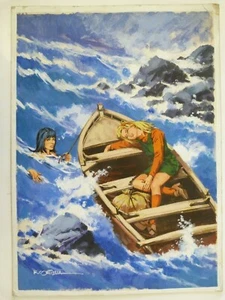 F 20 BD GOUACHE ORIGINAL DESSIN ART  30 CM / 40  CM  SIGNE CORTELLA CLAPOTIS - Picture 1 of 2