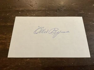 OLLIE BEJMA INDEX CARD SIGNED 1934-36 ST LOUIS BROWNS Deceased 1995 - Picture 1 of 1