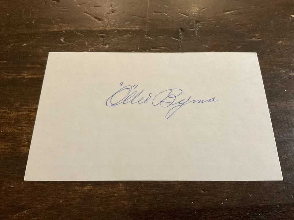 OLLIE BEJMA INDEX CARD SIGNED 1934-36 ST LOUIS BROWNS Deceased 1995 - Imagem 1 de 1