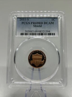 2011 - S PCGS Certified PR69RD DCAM Shield Lincoln Penny💯🇺🇸✨ - Image 1 of 4
