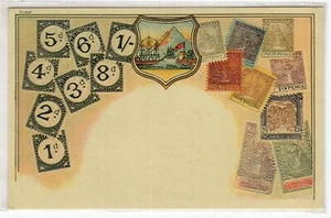 TRINIDAD stamps on postcard UNUSED - Picture 1 of 1