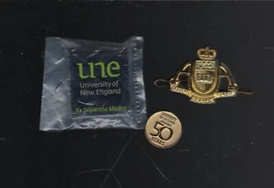 3 x Australian University Pins Badges New England + Victoria + Adelaide UniCorps - Picture 1 of 3