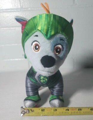 Figura de acción de peluche Paw Patrol Dragon Knights Rocky Puppy Dog 8" de alto Foto 1 de 4