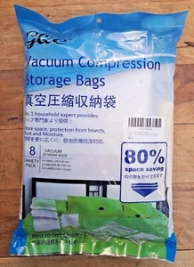 SET OF 8 VACUUM STORAGE SPACE SAVING BAGS Clothes SPACE SAVER BAG, PUMP included - Picture 1 of 4