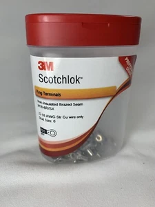 NEW 3M Scotchlok 22-18 AWG Str Cu Wire Only Ring Terminals 6 PROFFESSIONAL GRADE - Picture 1 of 6