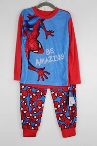 Boy's Spiderman Long Sleeve Pajama Set 2-Piece Multicolor XS (4-5) - Picture 1 of 4