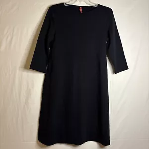 Hanna Andersson Women's Ponte Knit Knee Length 3/4 Sleeve Black Dress Small - Picture 1 of 12