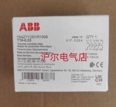 1pcs ABB Thermal Overload Relay T16-0.23 (0.17-0.23A）Fast delivery - Image 1 of 4