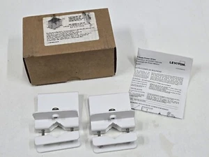 2 Leviton Mounting Brackets for Medical Grade Power Strips White 5300M-BKT NEW - Picture 1 of 3