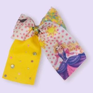 Disney Rapunzel Princess Inspired Cheer Hair Bow for Girls Handmade New - Picture 1 of 5