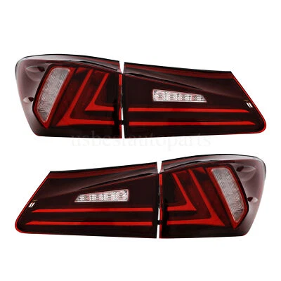 Luces traseras LED rojas para Lexus Sedán IS250 IS300 IS350 IS-F 2006-2012 luz trasera Foto 1 de 4