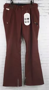 Pantalones de snowboard Airblaster Slim Curve elásticos, grandes para mujer, Oxblood nuevos - Imagen 1 de 1