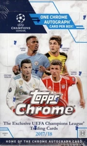 2017/18 TOPPS UEFA CHAMPIONS LEAGUE CHROME SOCCER HOBBY BOX BLOWOUT CARDS - Picture 1 of 2