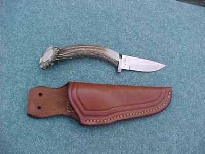 SILVER STAG D2 Caza Desollado Hoja Fija Cuchillo Corona Ciervo Hecho en EE. UU. A Juego S Foto 1 de 4