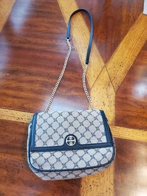 Bolso Bandolera/Cartera Nine West Kyelle Mediana Encubierta Borde Negro Tostado Foto 1 de 4