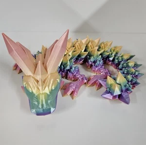 N3D06 3d Printed Crystal Dragon Figures Fidget Toy Anxiety Relief Stress - Picture 1 of 7