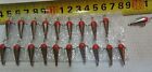 Lot of 20 Ice fishing Vintage Crankbait Hooks Jig Lure Silver lead for Perc 7973
