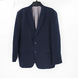 Tommy Hilfiger Sport Coat Mens 42R 46" chest Linen Single Breasted 2 Button Blue - Picture 1 of 13
