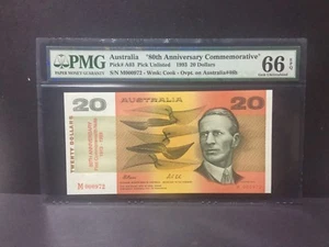 Australia 1993 ""80 aniversario conmemorativo"" $20 P-A03 PMG 66 EPQ - Imagen 1 de 8