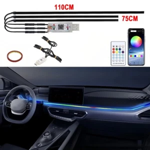 3xRGB Led light strip for Cars Inside Lighting interior APP/music/Remote control - Picture 1 of 12