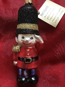 NEW FLAWLESS Exceptional PIER 1 IMPORTS Glass TOY SOLDIER Christmas Ornament - Picture 1 of 8