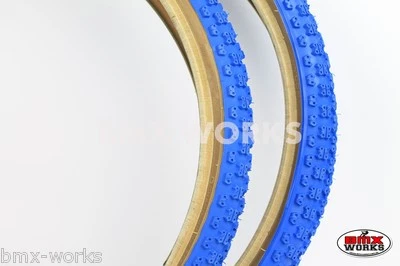 CST Comp 3 Blue with Skinwall Sides BMX Tyres 20" x 2.125" Sold In Pairs - Bild 1 von 2