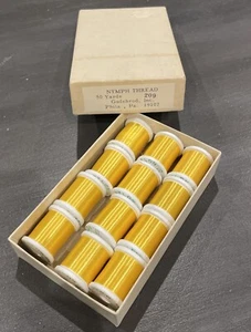 Gudebrod Nymph Thread Fly Tying Yellow Gold 50-Yard Spools Set of 12 - Picture 1 of 5