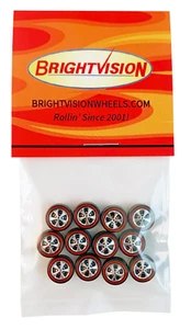 12 Brightvision Redline Wheels – 12 Small Hong Kong Bearing Style- Bright Chrome - Picture 1 of 3