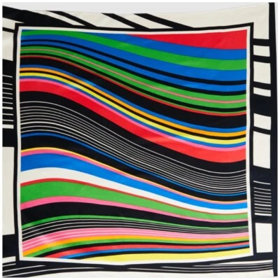Bufanda Carlisle Collection Colorburst 100 % seda talla grande 50”x46” nueva con etiquetas $248 MA  Foto 1 de 4