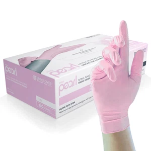 UNIGLOVES Pink Pearl guanti in nitrile XS rosa senza polvere senza lattice 100 pz - Foto 1 di 27