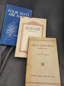 3 Goell Books, 1 Inscribed America-Fourth Decade 1939, 4 Empty Seats, Our Minds - Picture 1 of 19