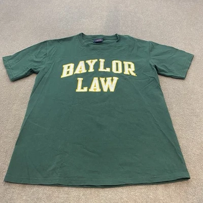 Vintage Baylor School of Law T-Shirt Men's Size Medium Jansport Green Logo - Image 1 of 4