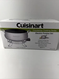 Cuisinart Electric Fondue Set CFO-3SS 1000W Stainless Steel NIB - Picture 1 of 9