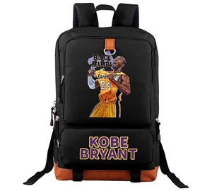 RARE Kobe Bryant Black Mamba Backpack Lakers #24 NEW w/ Side Zipper Pockets - Picture 1 of 7