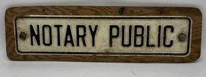 2 Metal Notary Public Vintage Sign’s Double Sided - Picture 1 of 8